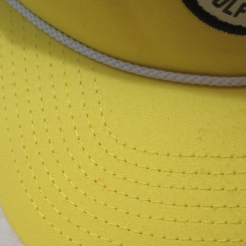 Vibrant Yellow Snapback Hat with Circular Logo - Picture 6 of 7